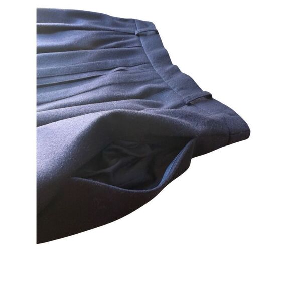 Vintage Geiger Austria 100% Wool Navy Blue A-Line Pleated Midi Skirt - Picture 8 of 11